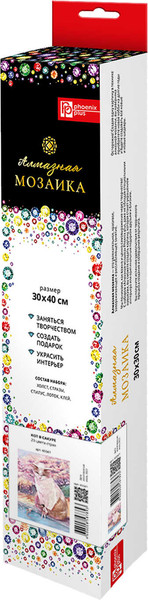 Изображение товара Набор алмазной вышивки Феникс+ Кот в Сакуре / 65561