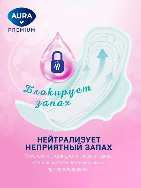 Изображение товара Прокладки гигиенические Aura Premium Super (8шт)