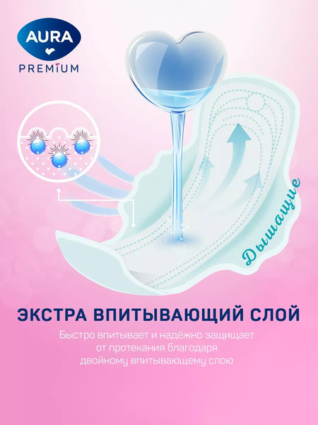 Изображение товара Прокладки гигиенические Aura Premium Super (8шт)