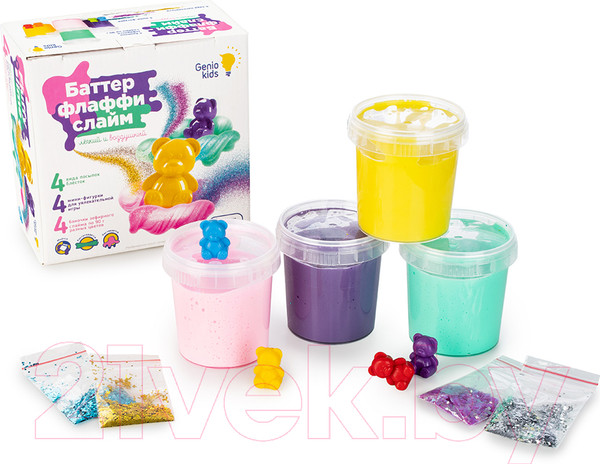 Изображение товара Набор слаймов Genio Kids Мялка-жмялка / LIZ37 (зефирный)