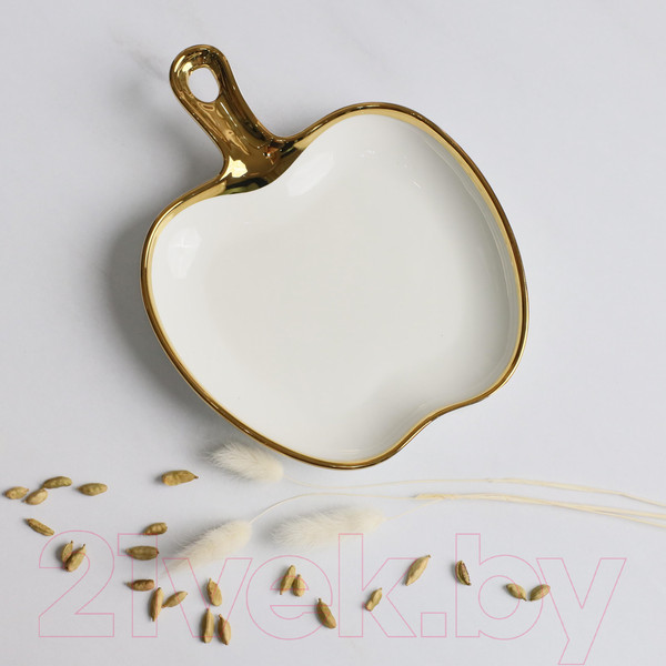 Изображение товара Блюдо AksHome Moonshine 18 (белый/золото)