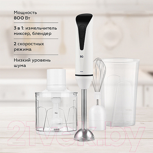 Изображение товара Блендер погружной BQ HB800S (белый/черный)