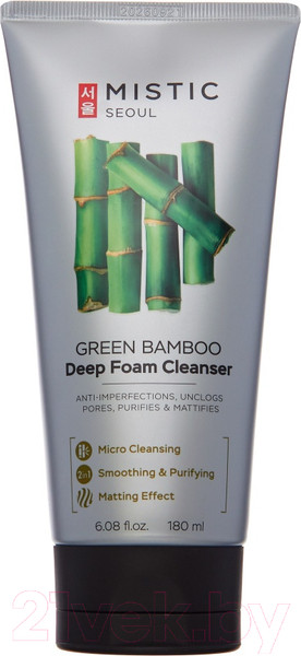 Изображение товара Пенка для умывания Mistic Green Bamboo Deep Foam Cleanser Глубокоочищающая (180мл)