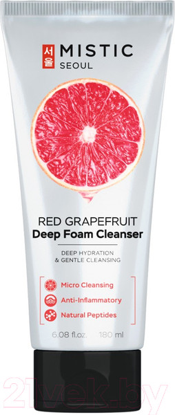 Изображение товара Пенка для умывания Mistic Red Grapefruit Deep Foam Cleanser Глубокоочищающая (180мл)
