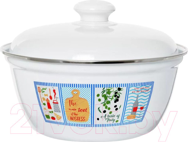 Изображение товара Салатник ЭСТЕТ Вкус Италии / ЭТ-72652 (с крышкой)