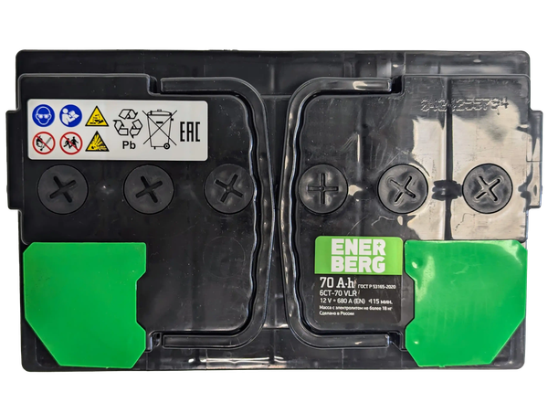 Изображение товара Автомобильный аккумулятор Enerberg 6СТ-70VLR 680A R+ (70 А/ч)