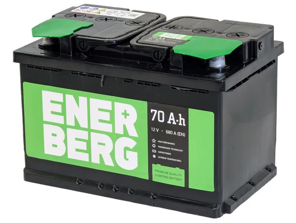 Изображение товара Автомобильный аккумулятор Enerberg 6СТ-70VLR 680A R+ (70 А/ч)