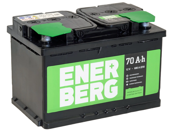 Изображение товара Автомобильный аккумулятор Enerberg 6СТ-70VLR 680A R+ (70 А/ч)