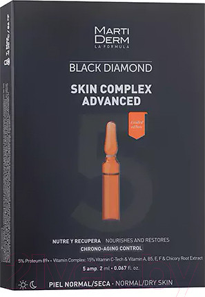 Изображение товара Ампулы для лица Martiderm Скин Комплекс Advanced Блэк Даймонд (5x2мл)