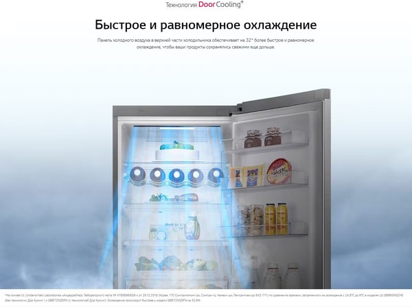 Изображение товара Холодильник с морозильником LG GC-B509SQCL
