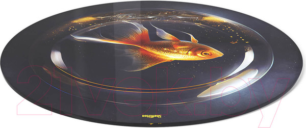 Изображение товара Столешница для стола Sheffilton SHT-TT32 60 стекло/МДФ (лунная ночь)