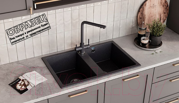 Изображение товара Мойка кухонная Ulgran U-608 (328 бежевый)