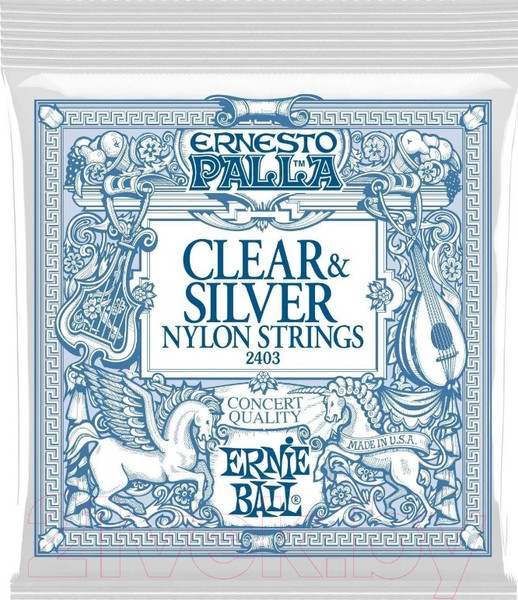 Изображение товара Струны для классической гитары Ernie Ball 2403 Palla Nylon Clear Silver