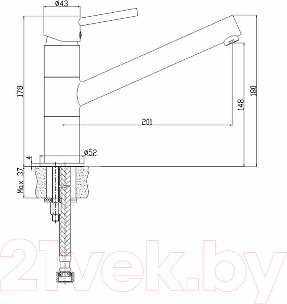 Изображение товара Смеситель IDDIS Velikan VL5WBSGi05