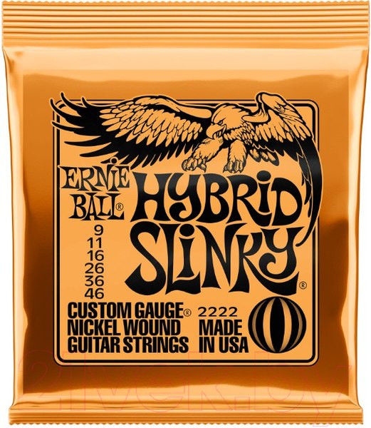 Изображение товара Струны для электрогитары Ernie Ball 2222 Nickel Hybrid Slinky