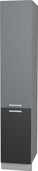 Изображение товара Шкаф-пенал кухонный Интерлиния Мила Лайт НШП-№2-2145 (серебристый/антрацит)