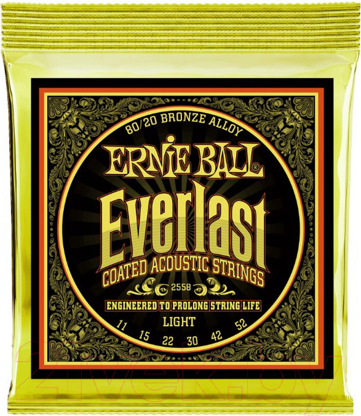 Струны для акустической гитары Ernie Ball 2558 EST 80/20 Light AC O — фото 6