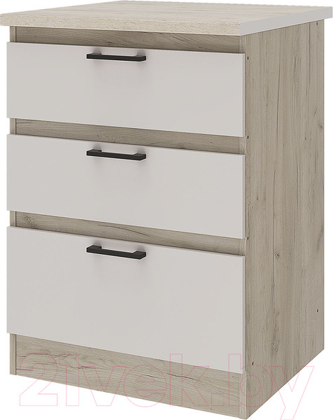 Изображение товара Шкаф-стол кухонный Stolline Сан-Ремо Ш60 с ящиком / 454.35 (дуб крафт серый/кашемир)