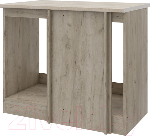 Изображение товара Шкаф навесной для кухни Stolline Сан-Ремо угловой / 454.36 (дуб крафт серый/кашемир)