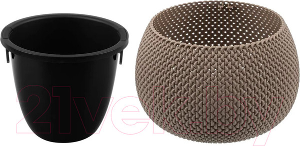 Изображение товара Кашпо El Casa Сфера / 640448 (серо-коричневый)