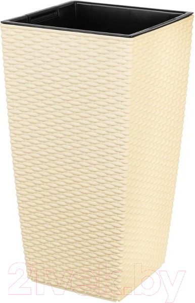 Изображение товара Кашпо El Casa Камелия / 640379 (ротанг/слоновая кость)