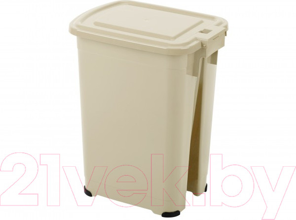 Изображение товара Контейнер для мусора El Casa Слим / 640489 (бежевый)