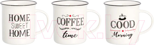 Изображение товара Набор кружек Elan Gallery Home Sweet Home + Coffee Time + Good Morning / 880049
