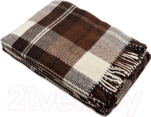 Изображение товара Плед Vladi Эльф Noah 140x200 / 12044 (02 белый/терракотовый/коричневый)