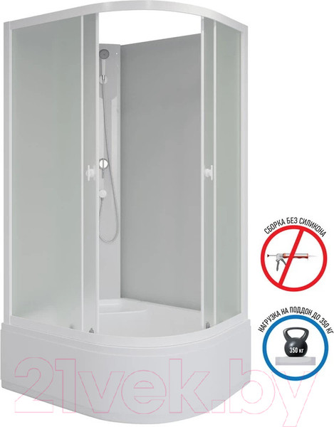 Изображение товара Душевая кабина Niagara Promo P90/80/40L/MT/BK 90x80x195