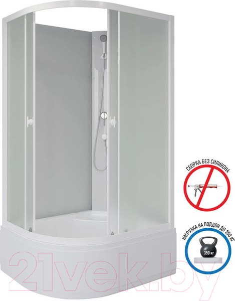 Изображение товара Душевая кабина Niagara Promo P90/80/40R/MT/BK 90x80x195