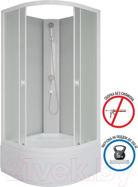 Изображение товара Душевая кабина Niagara Promo P90/40/MT/BK 90x90x195