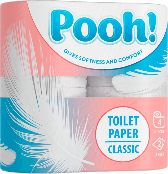 Изображение товара Туалетная бумага Pooh! Classic 2-х слойная (4рул)