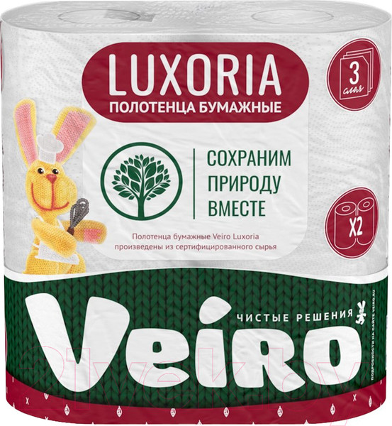 Изображение товара Бумажные полотенца Veiro Luxoria 3сл (2рул)