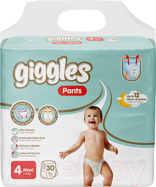 Изображение товара Подгузники-трусики детские Giggles Maxi 4 Pants (30шт)