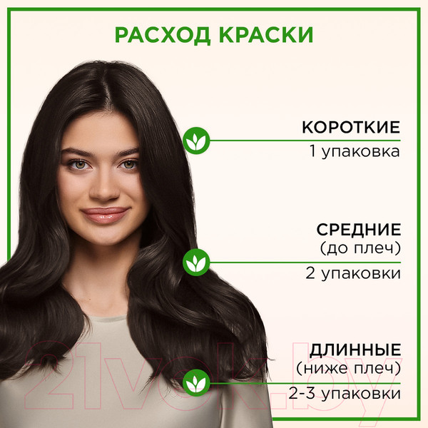 Изображение товара Крем-краска для волос Палетт Naturia тон 3-0 (50мл)