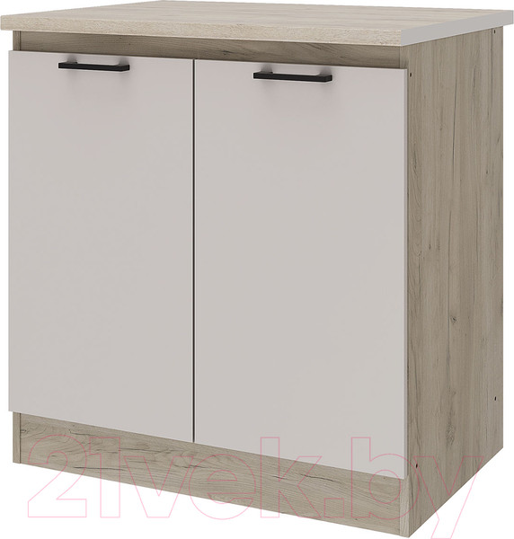 Изображение товара Шкаф-стол кухонный Stolline Сан-Ремо Ш80 / 454.33 (дуб крафт серый/кашемир)
