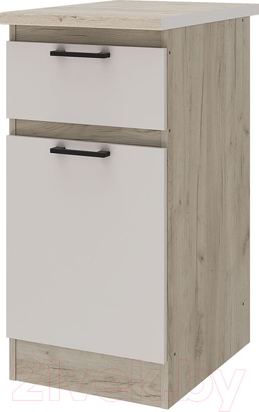 Изображение товара Шкаф-стол кухонный Stolline Сан-Ремо Ш40 с ящиком / 454.34 (дуб крафт серый/кашемир)