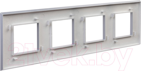 Изображение товара Рамка для выключателей и розеток DKC Avanti 4404908 (закаленная сталь)