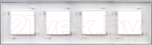 Изображение товара Рамка для выключателей и розеток DKC Avanti 4404908 (закаленная сталь)