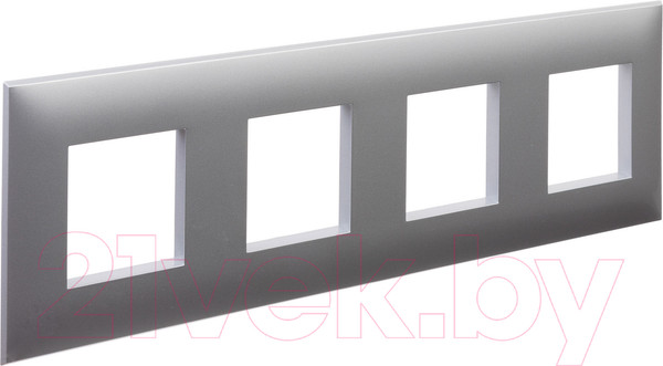 Изображение товара Рамка для выключателей и розеток DKC Avanti 4404908 (закаленная сталь)