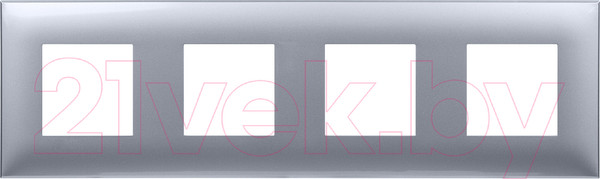 Изображение товара Рамка для выключателей и розеток DKC Avanti 4404908 (закаленная сталь)