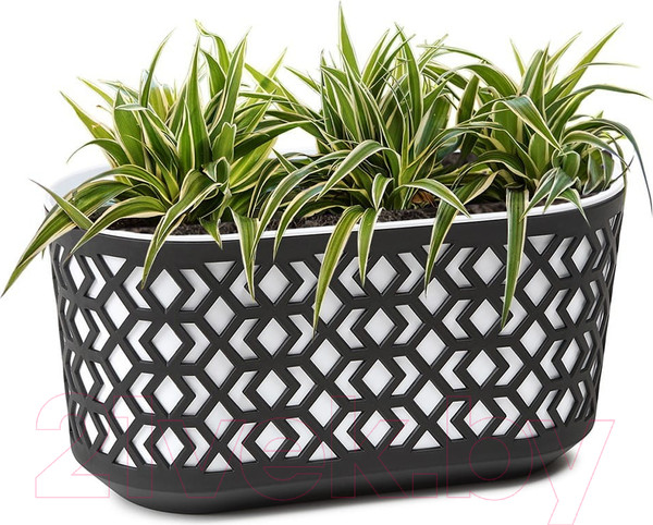 Изображение товара Кашпо Lamela Aztek LA794-25 (черный/белый)