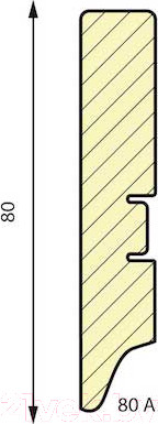 Изображение товара Плинтус Smartprofile МДФ Paint 80A (2.4м, белый)