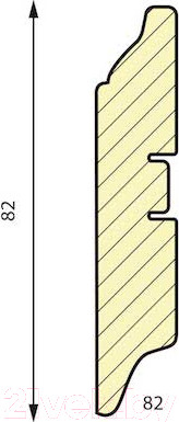 Изображение товара Плинтус Smartprofile МДФ Paint 82 (2.4м, белый)