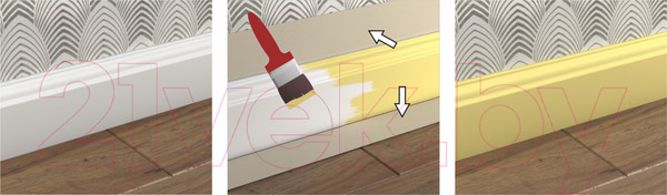 Изображение товара Плинтус Smartprofile МДФ Paint 82 (2.4м, белый)