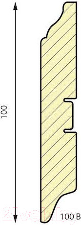 Изображение товара Плинтус Smartprofile МДФ Paint 100B (2.4м, белый)