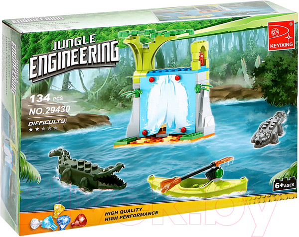 Изображение товара Конструктор Keyixing Джунгли. Водопад с крокодилами 29430 / 9847758