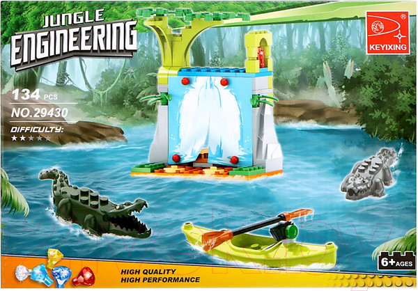 Изображение товара Конструктор Keyixing Джунгли. Водопад с крокодилами 29430 / 9847758