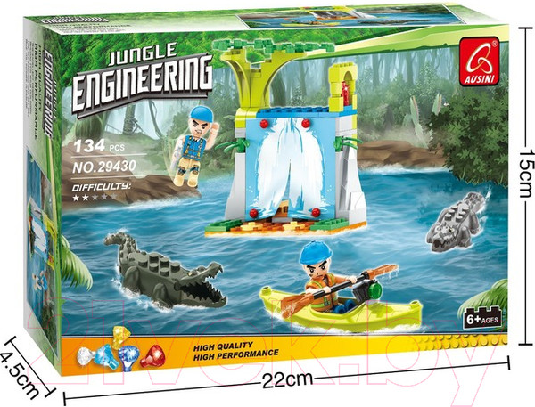 Изображение товара Конструктор Keyixing Джунгли. Водопад с крокодилами 29430 / 9847758
