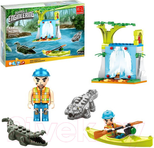 Изображение товара Конструктор Keyixing Джунгли. Водопад с крокодилами 29430 / 9847758
